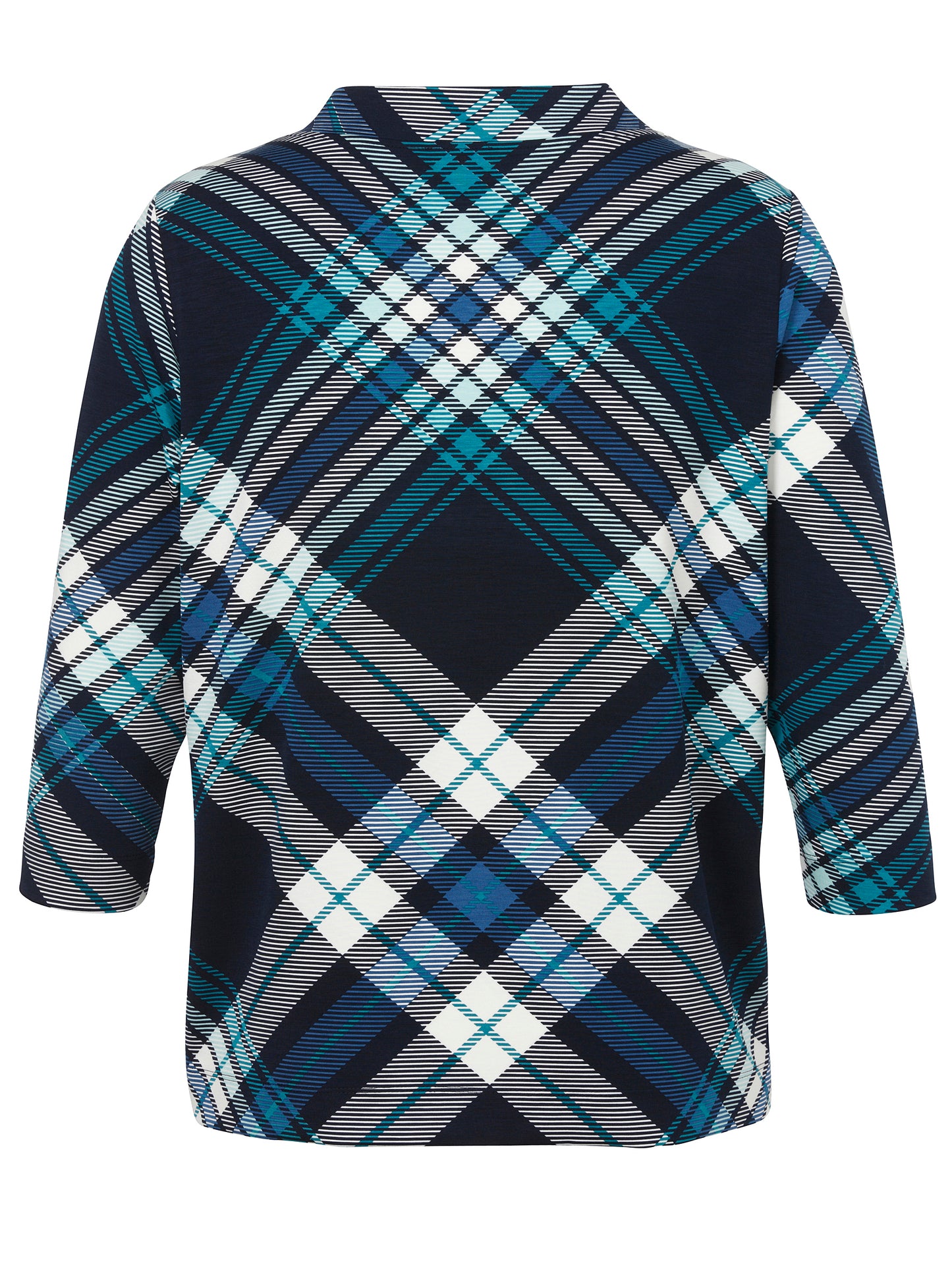 Teal Check Top