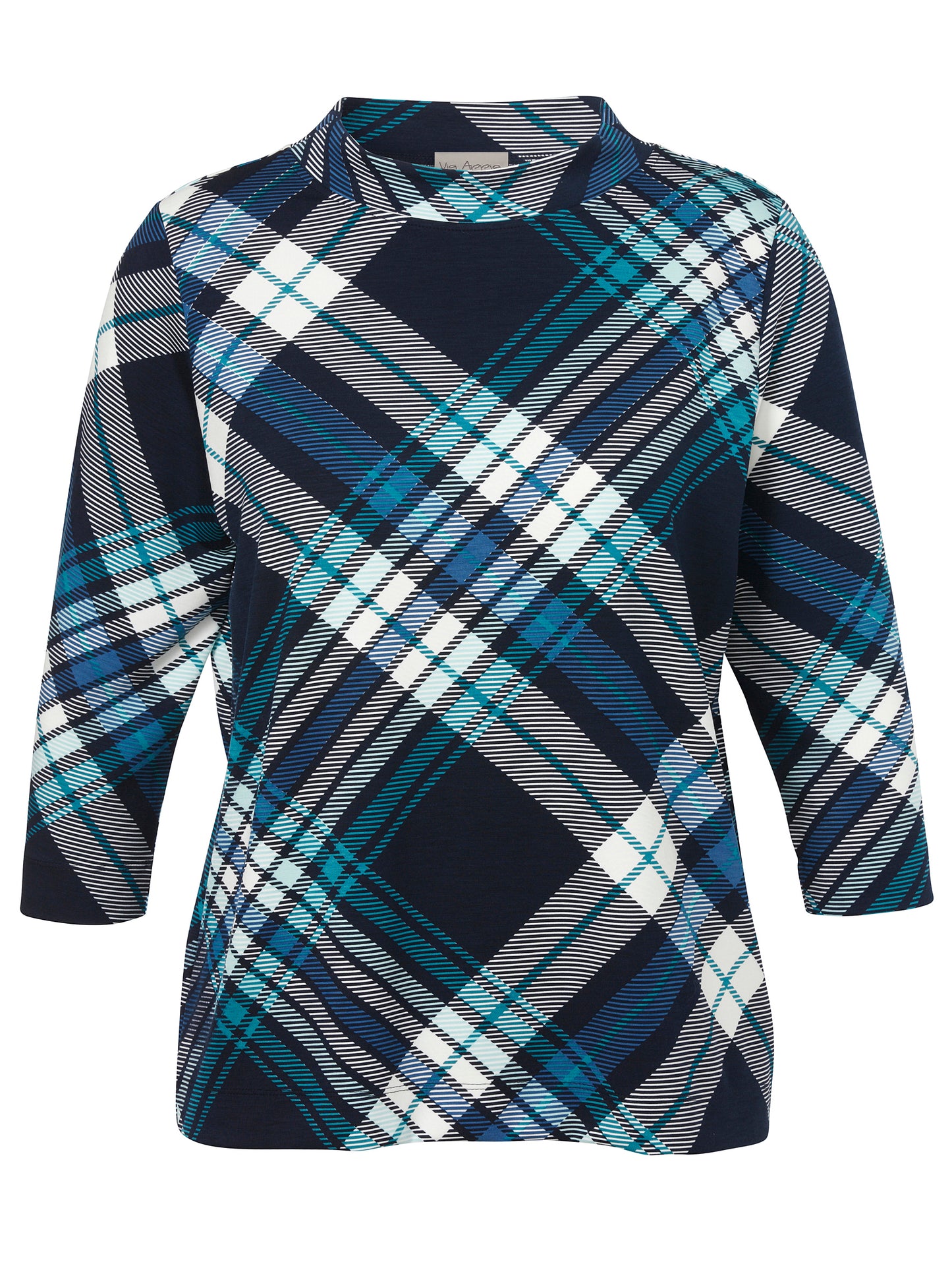 Teal Check Top