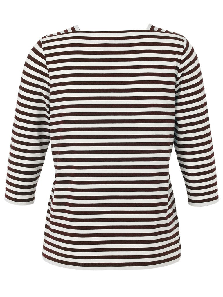 Via Appia Mocha Striped Top