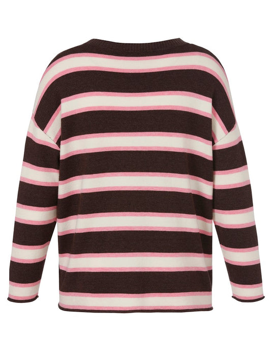 Via Appia Mocha Argyle Pullover