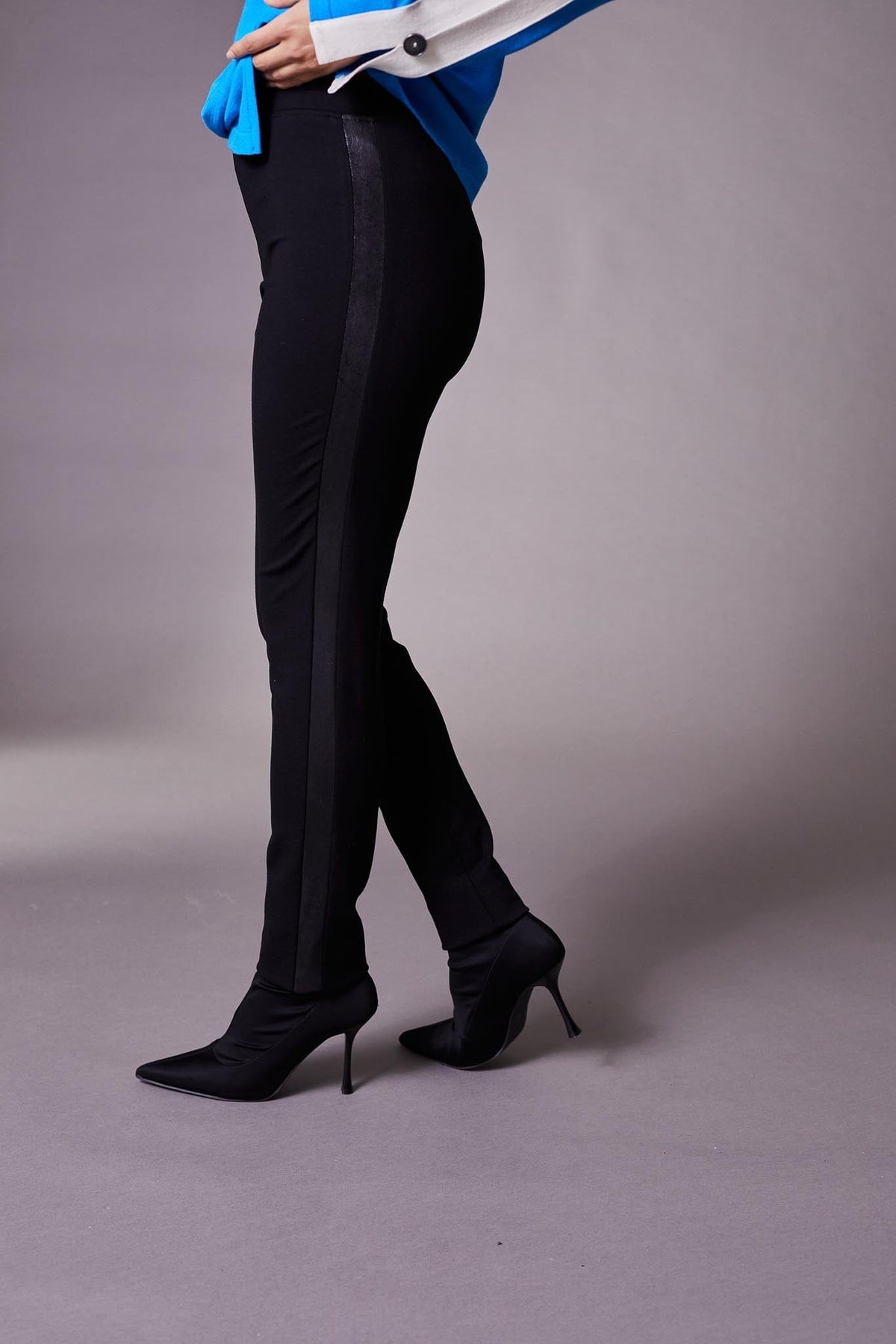 Peruzzi Black Side Stripe Trousers
