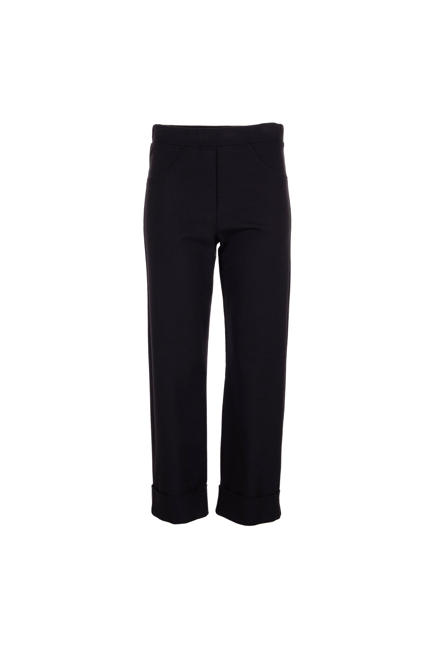 Peruzzi Black Classic Turn Up Trousers