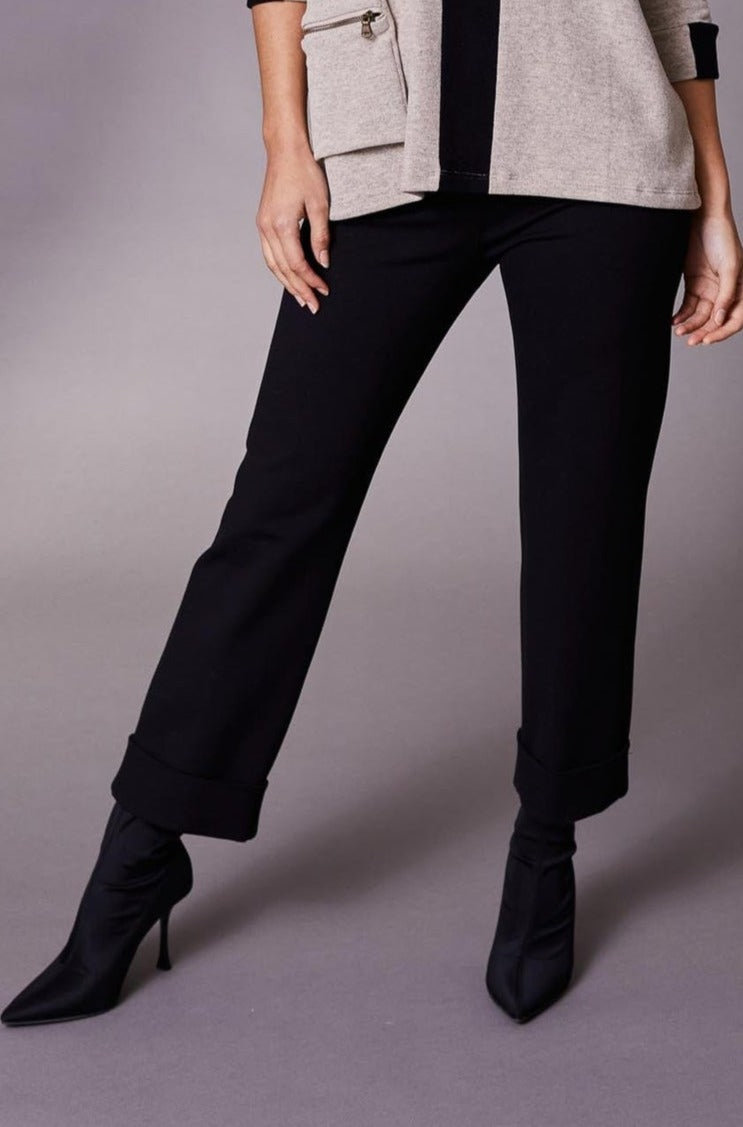 Peruzzi Black Classic Turn Up Trousers