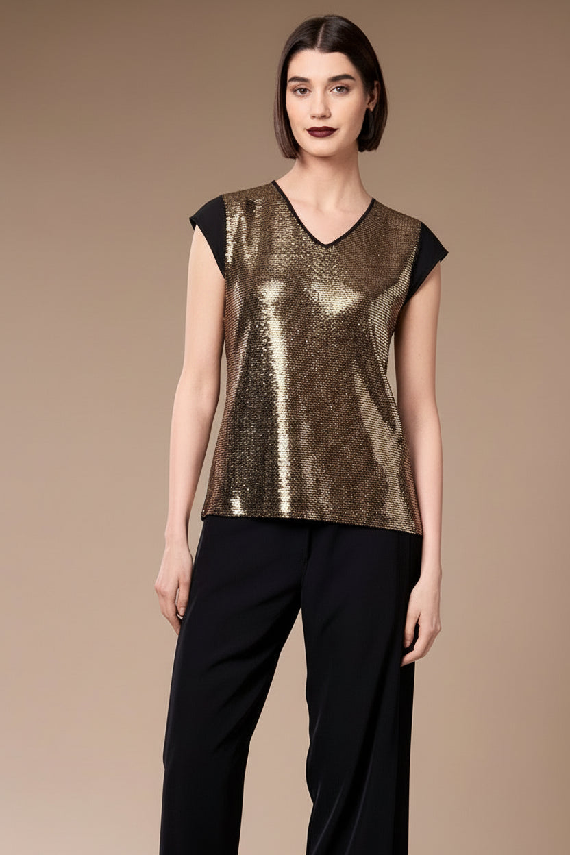 Peruzzi Gold Sparkle Top