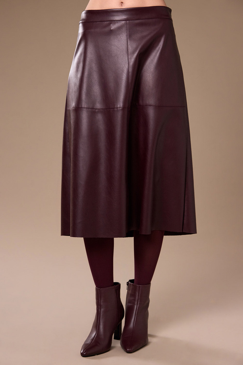 Peruzzi Faux Leather Skirt
