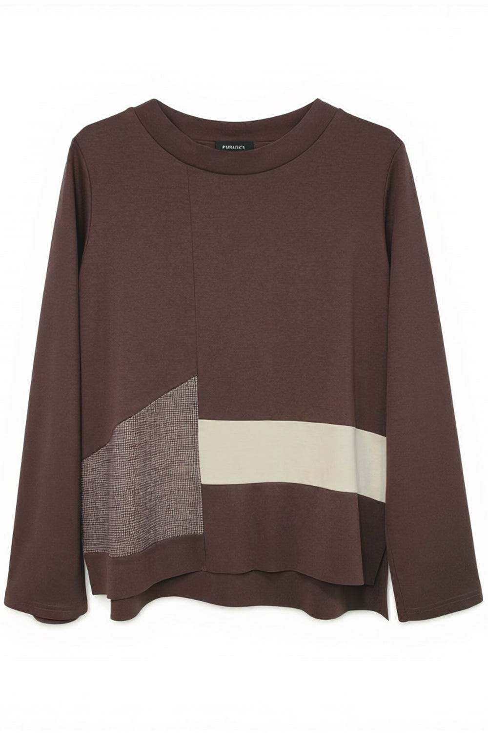 Peruzzi Brown Applique Top