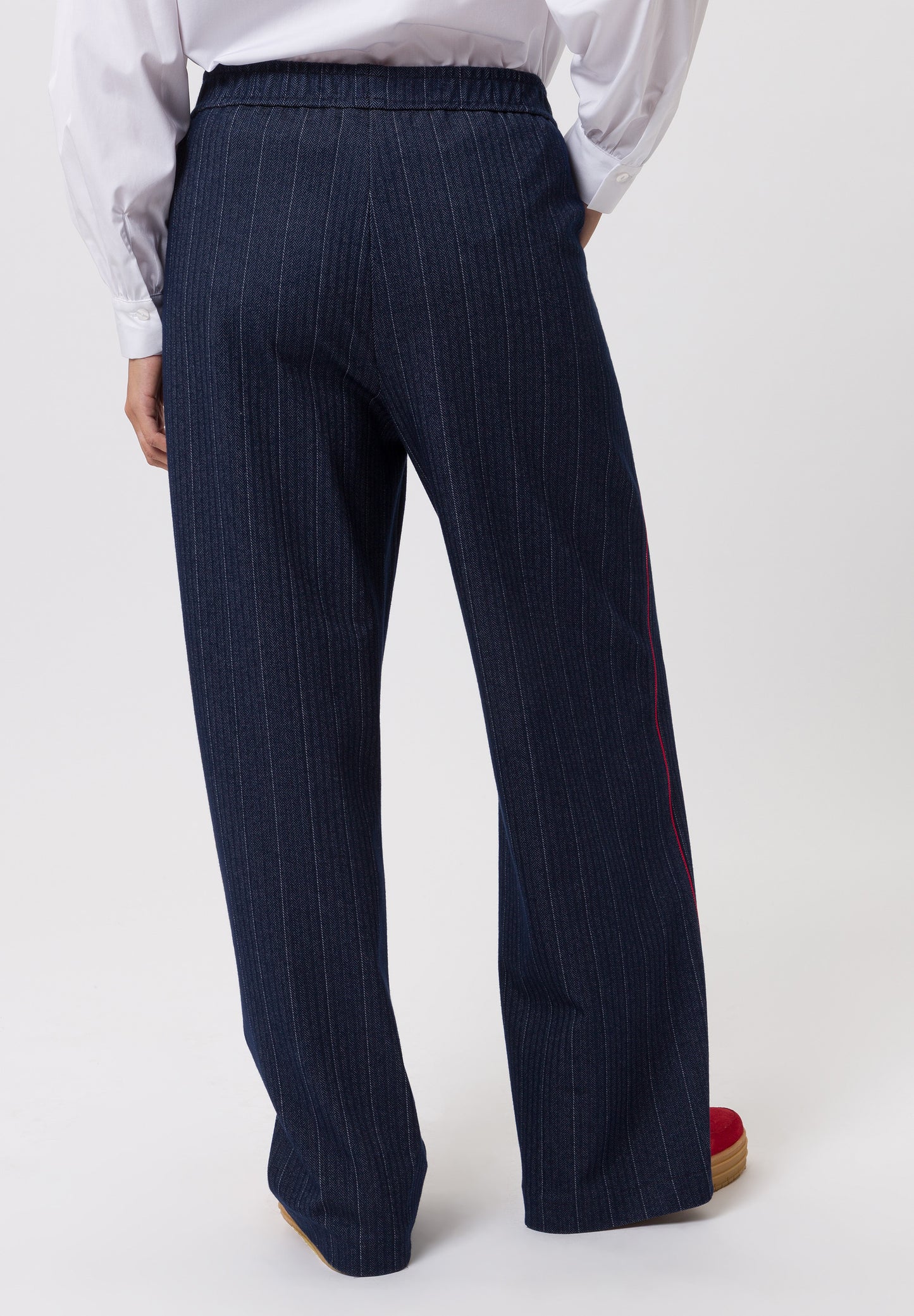Navy Gallon Striped Trousers