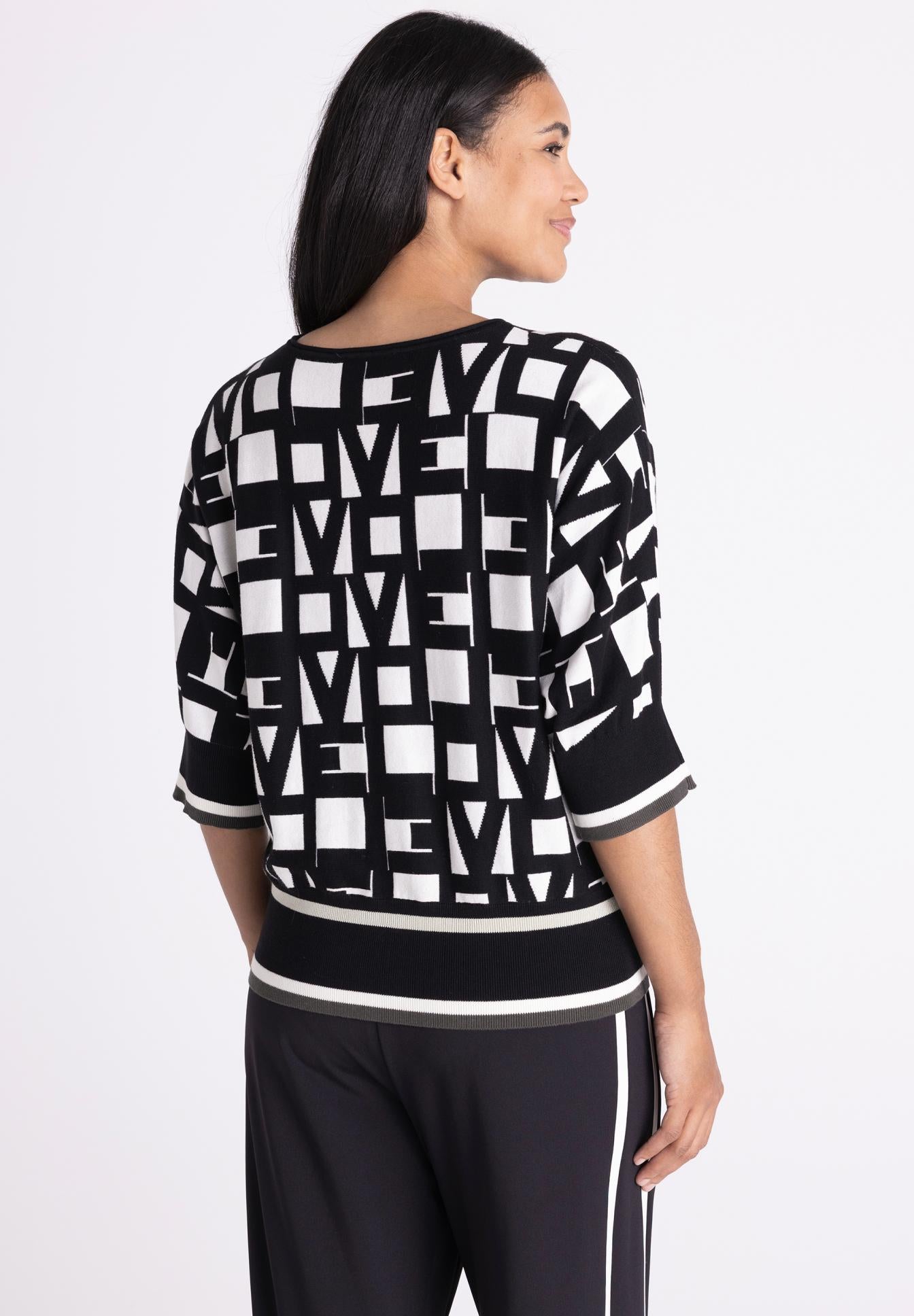 Tuzzi Geometric Print Sweater