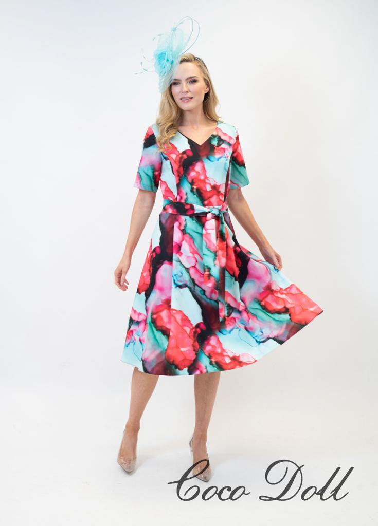 Watercolour Print Dress
