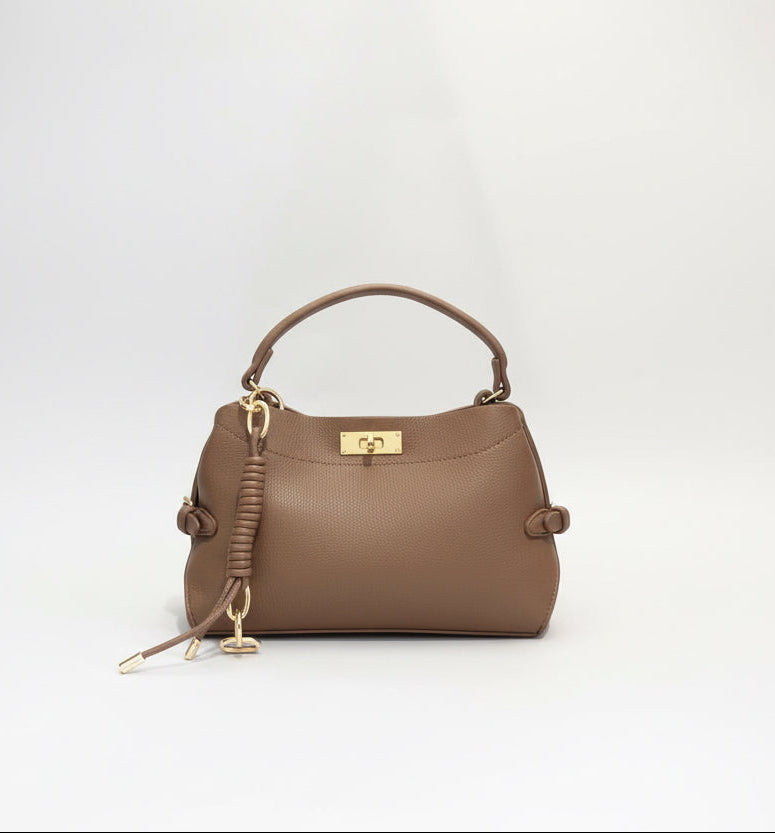 Beige Structured Bag