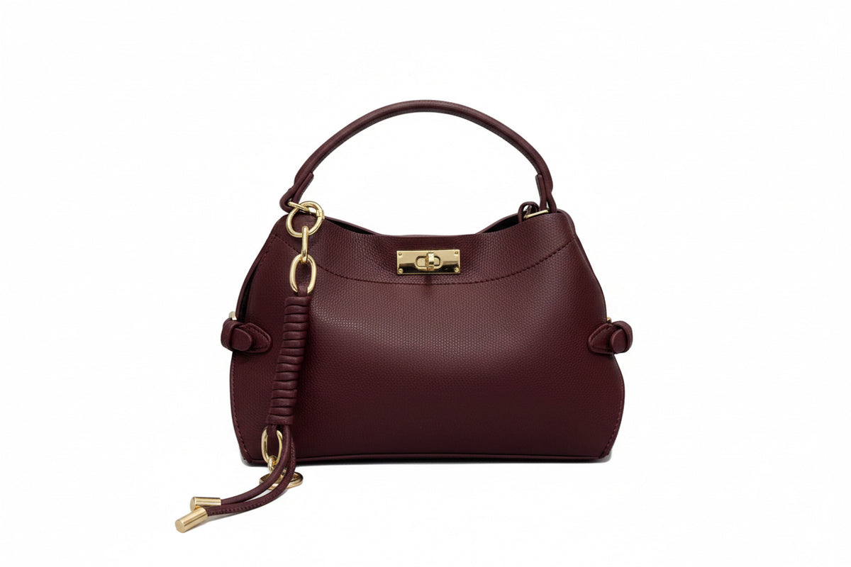 Burgundy Structured Bag