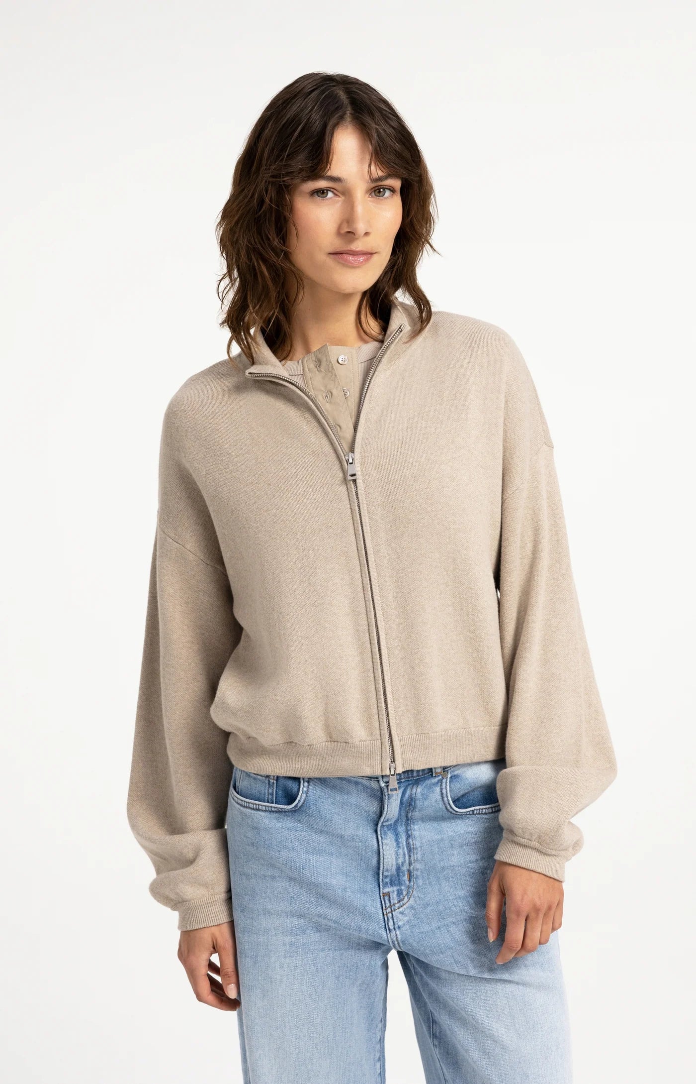 YAYA Jacquard cardigan long sleeve