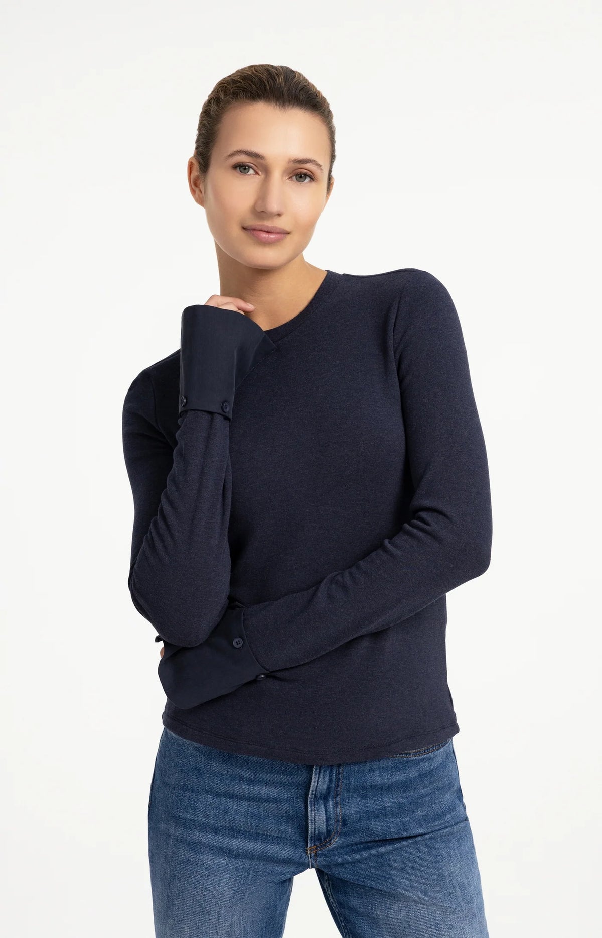 YAYA Jersey top with removable cuff