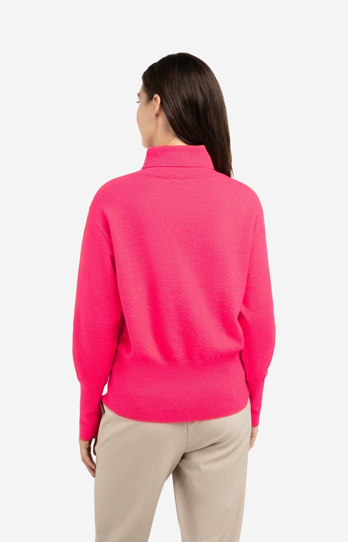 YAYA Knitted high neck sweater button details