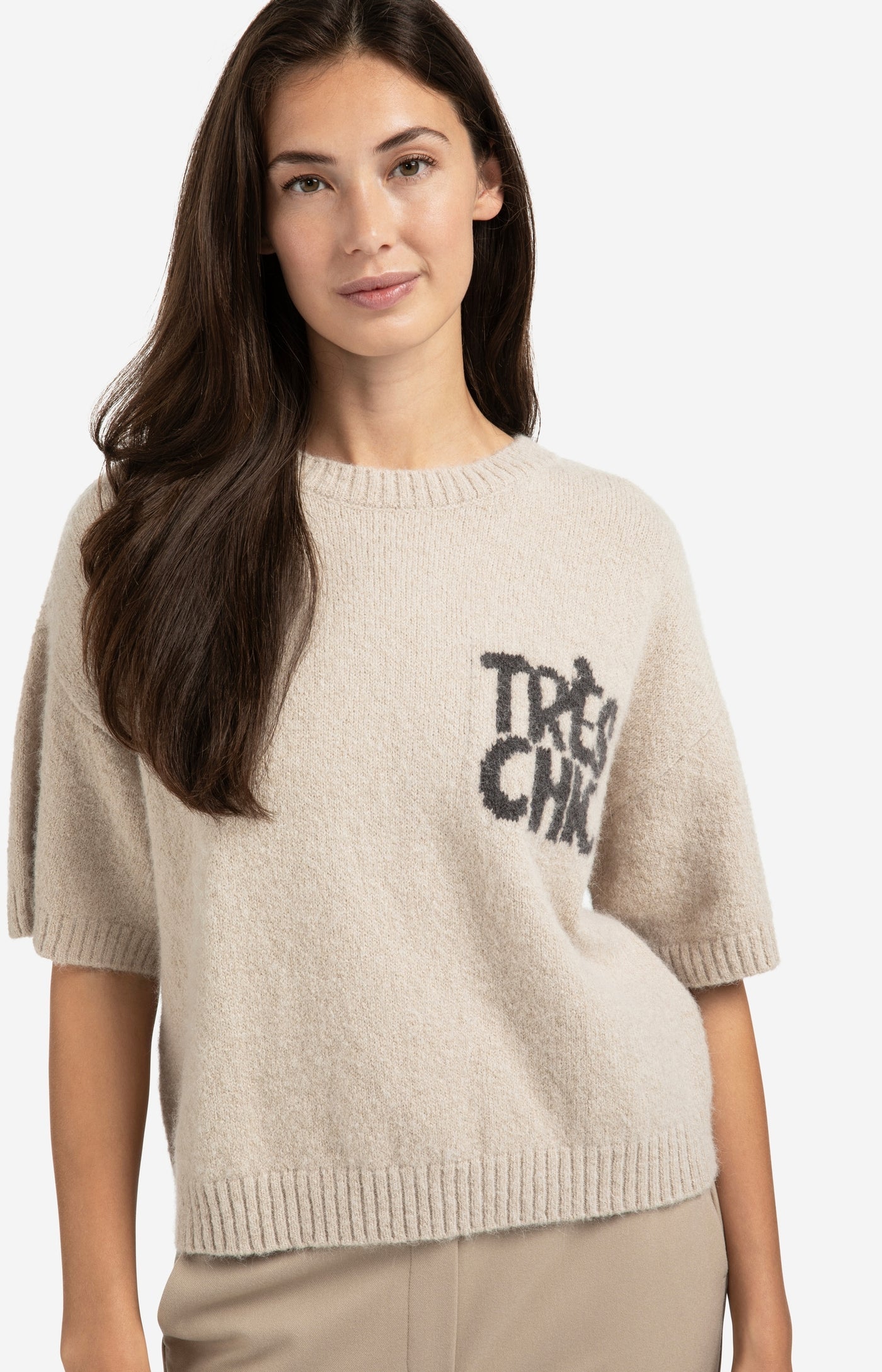 YAYA Knitted Artwork Sweater