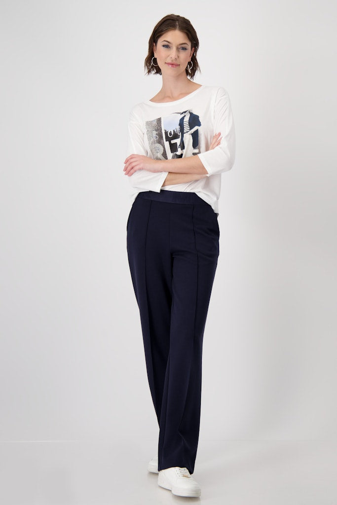 Monari White 3/4 Sleeve Top