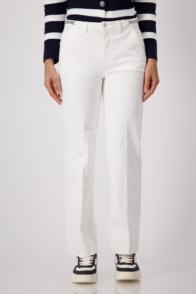 Monari White Wide Jeans
