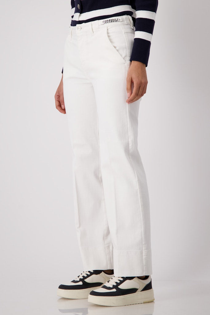 Monari White Wide Jeans