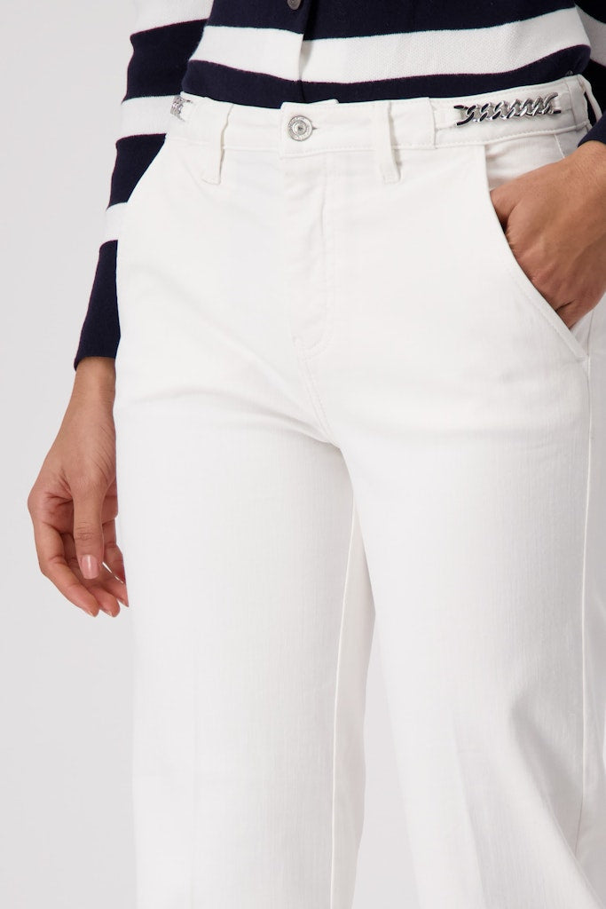 Monari White Wide Jeans