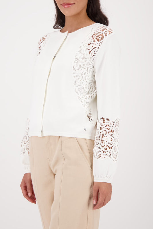 Monari Cardigan with Lace Insert