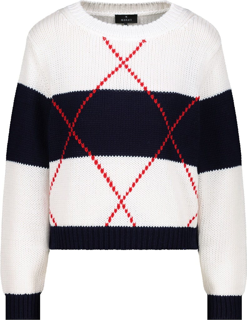Monari Marine Intarsia Sweater