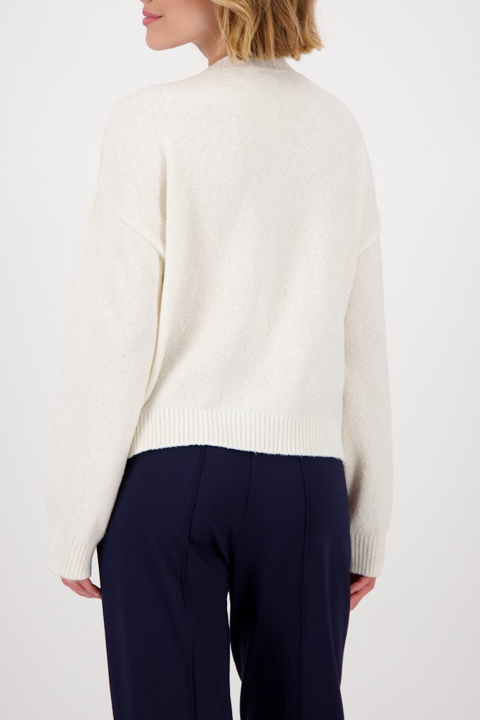 Monari Off White Sweater with Lettering