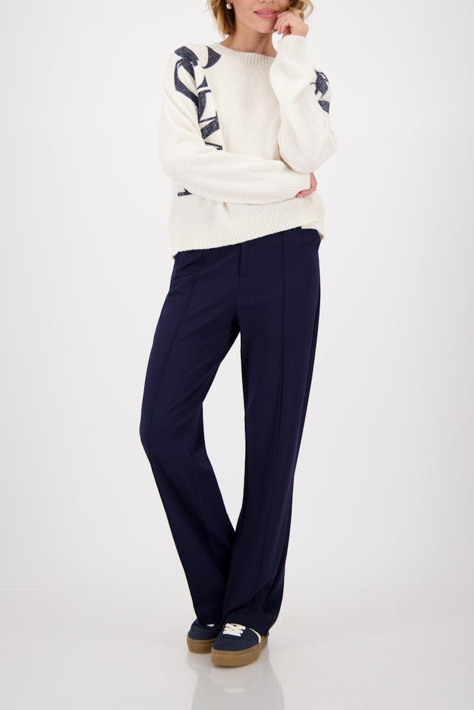 Monari Off White Sweater with Lettering