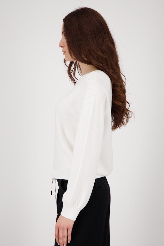 Monari Off White Basic Sweater
