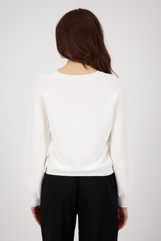 Monari Off White Basic Sweater