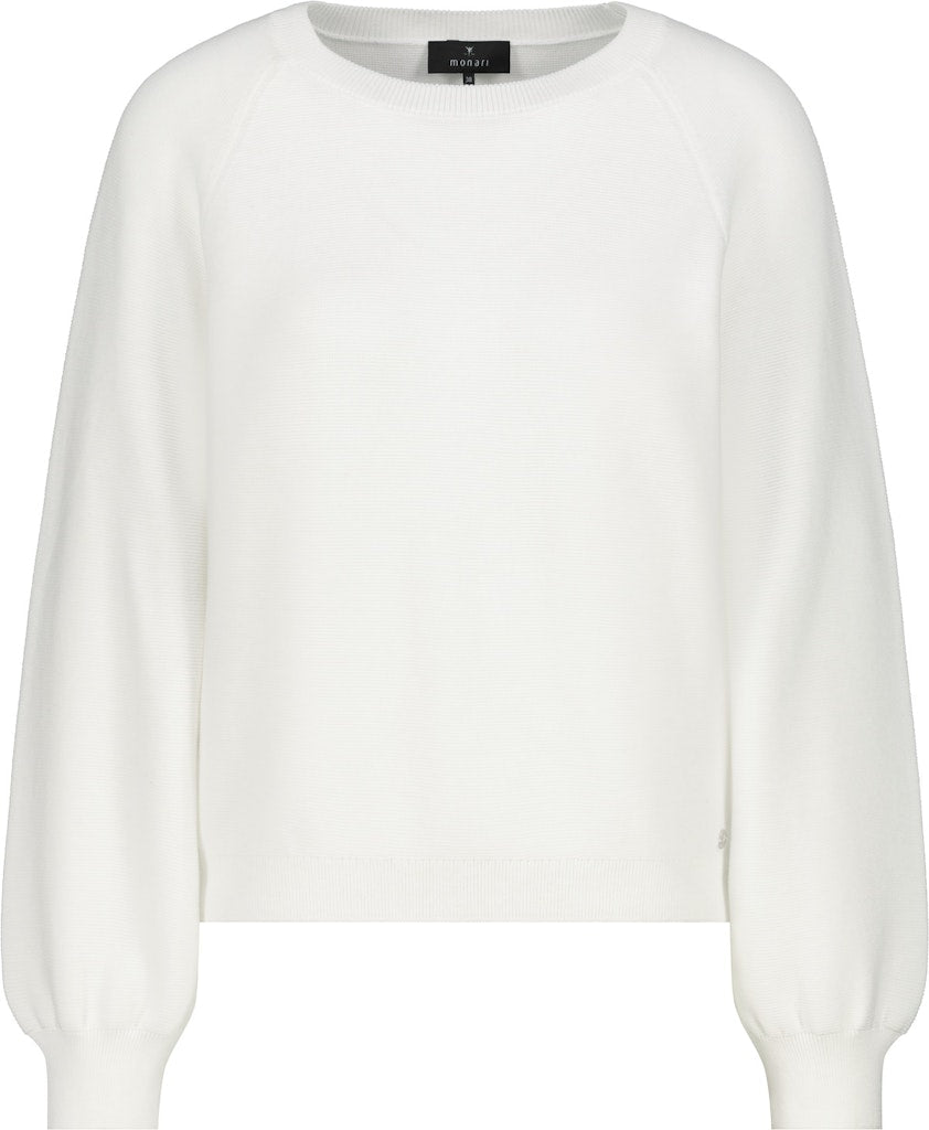 Monari Off White Basic Sweater