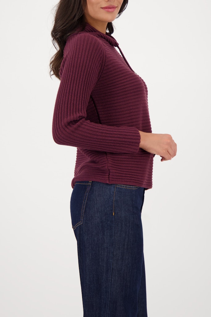 Monari Bordeaux Ribbed Pullover