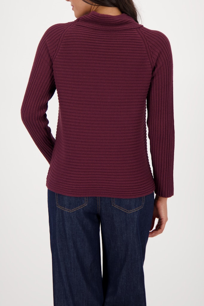 Monari Bordeaux Ribbed Pullover