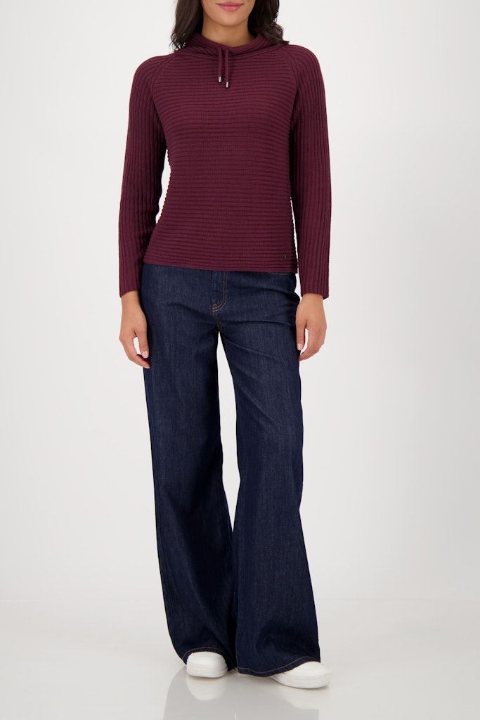 Monari Bordeaux Ribbed Pullover