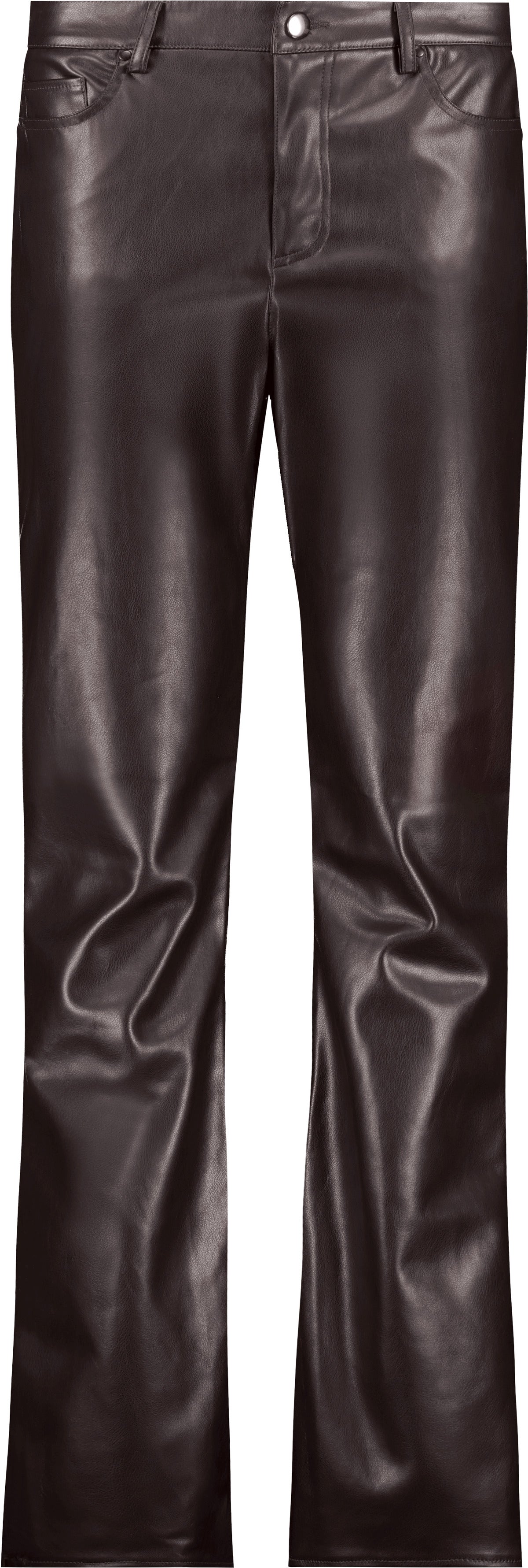 Monari Brown  Faux Leather Trousers