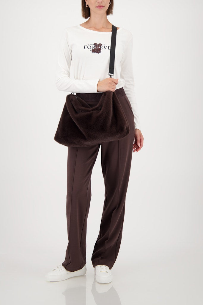 Monari Brown Faux Fur Bag