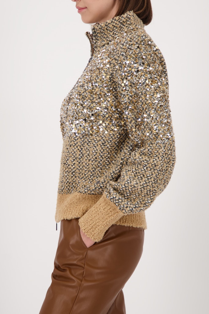 Monari Cognac Sequin Jacket