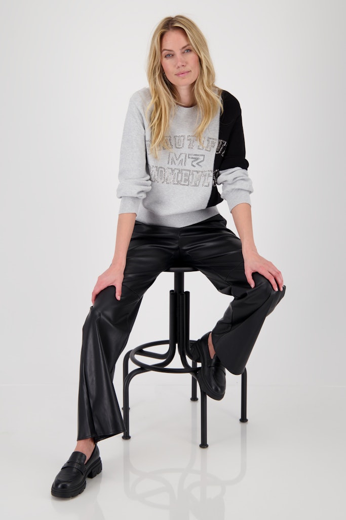 Monari Grey Colorblock Sweater