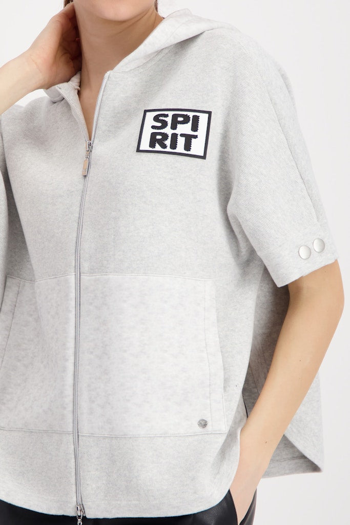 Monari Grey Short Sleeve Hoodie