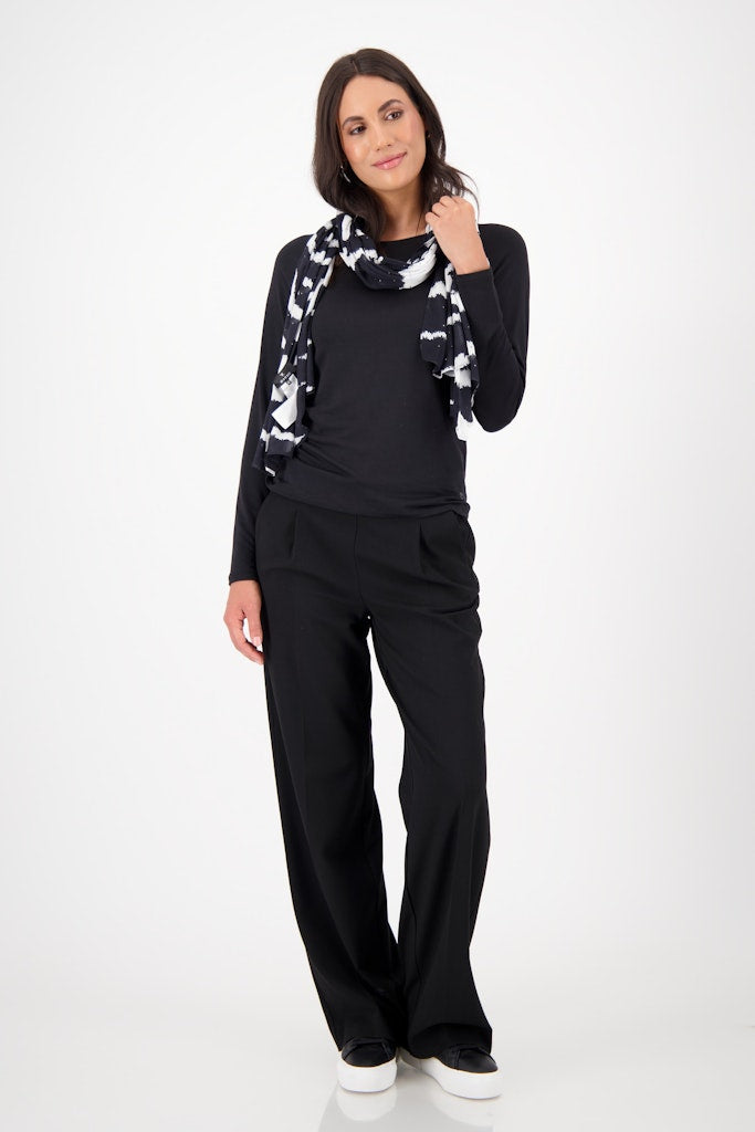 Monari Black Zebra Print. Scarf