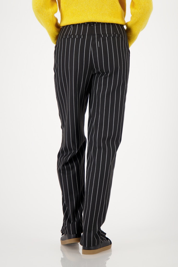Monari Black Striped Trousers