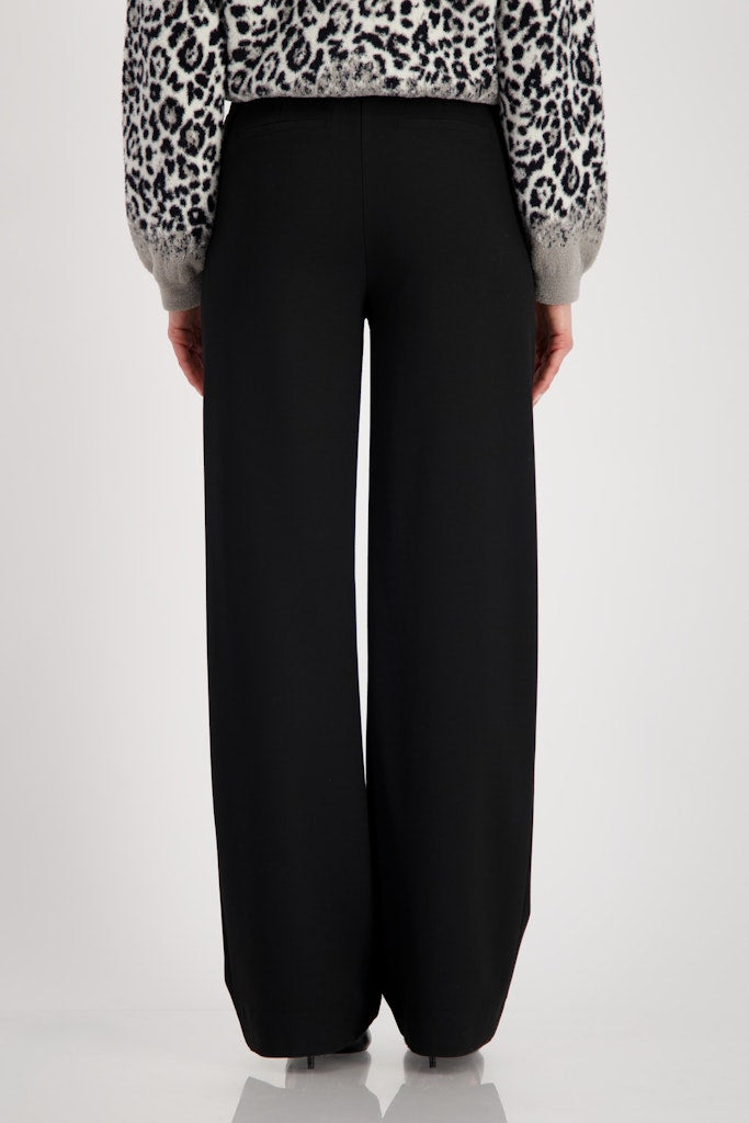 Monari Black Wide Leg Trousers