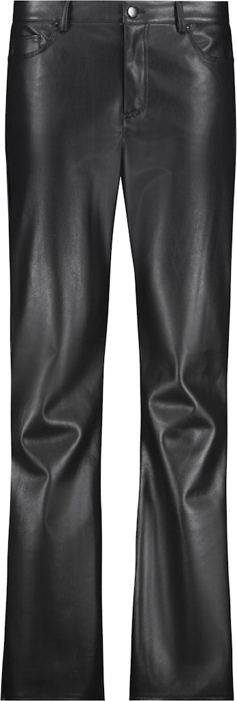 Monari Black  Faux Leather Trousers