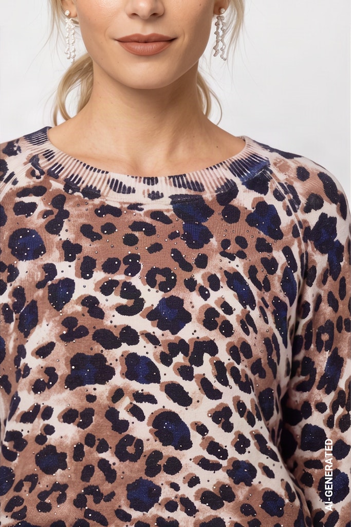 Monari Leopard Print Pullover
