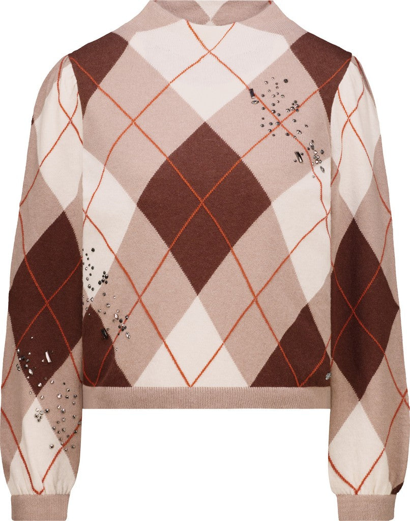 Monari Sesame Diamond Print Sweater
