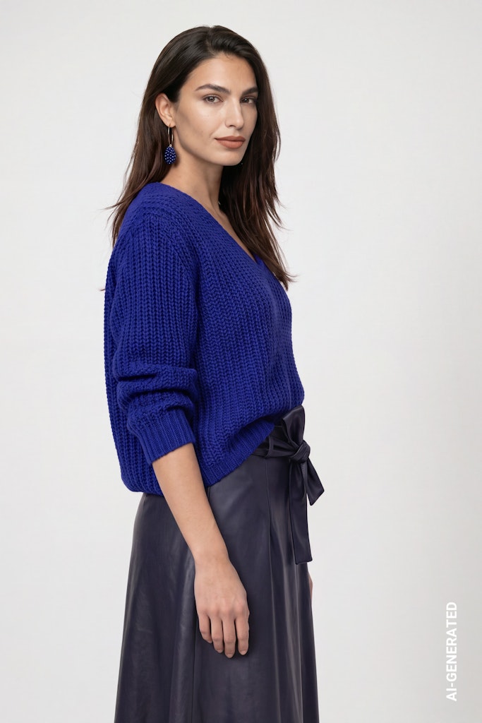 Monari Royal Blue Chenille Knit