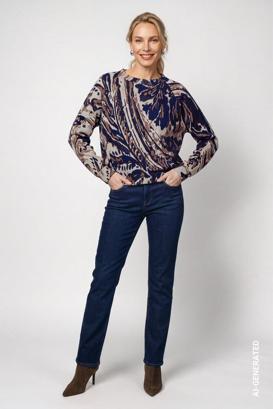 Monari Paisley Print Pullover