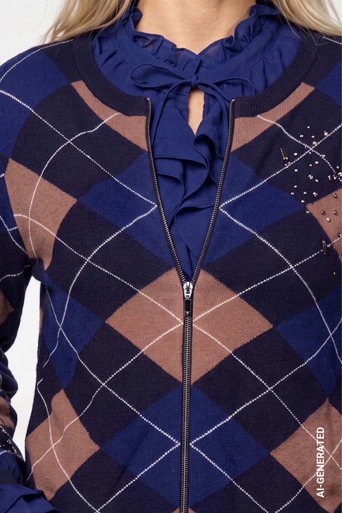 Monari Diamond Print Cardigan