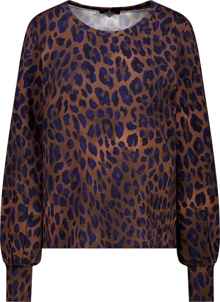 Monari Navy Leopard Print Top