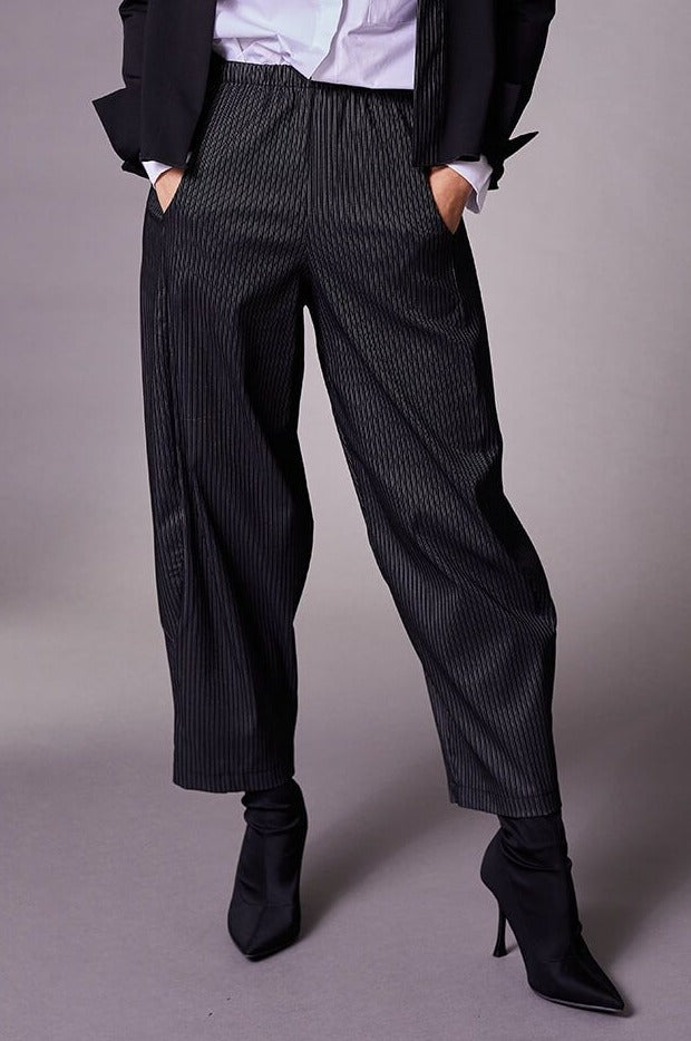 Peruzzi Black Striped Trousers