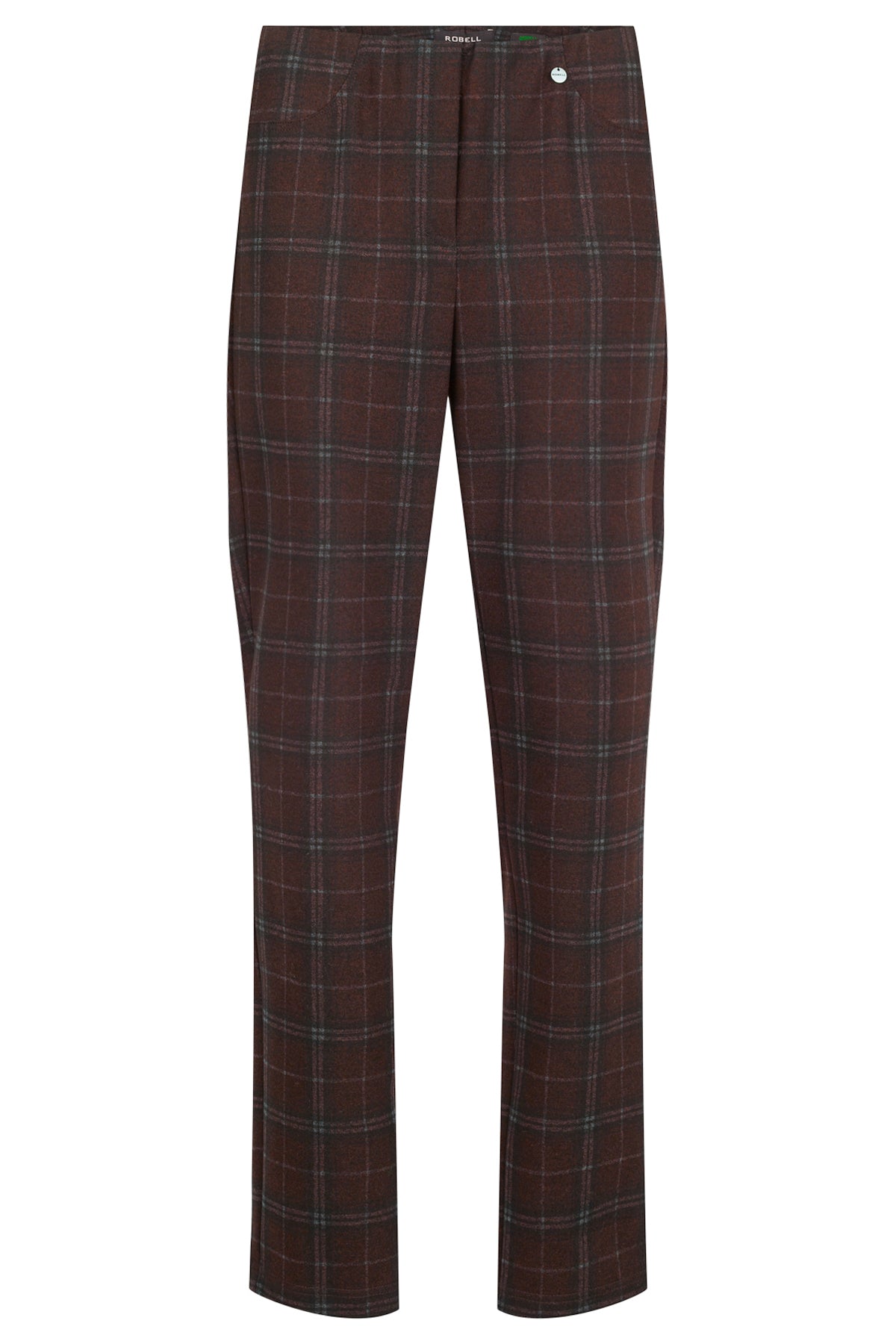 Robell Bella Red Check Trousers